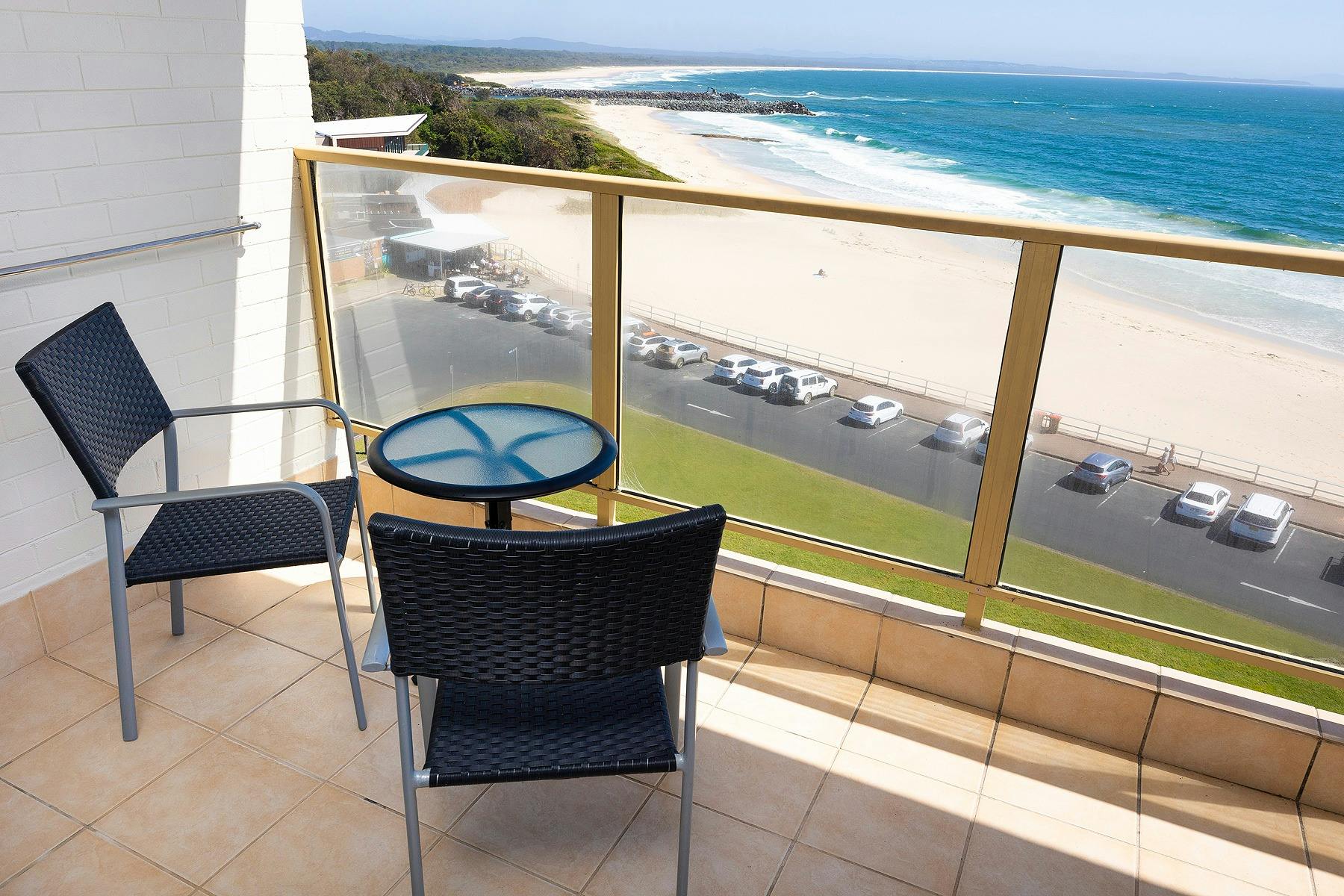 Balcony with ocean views