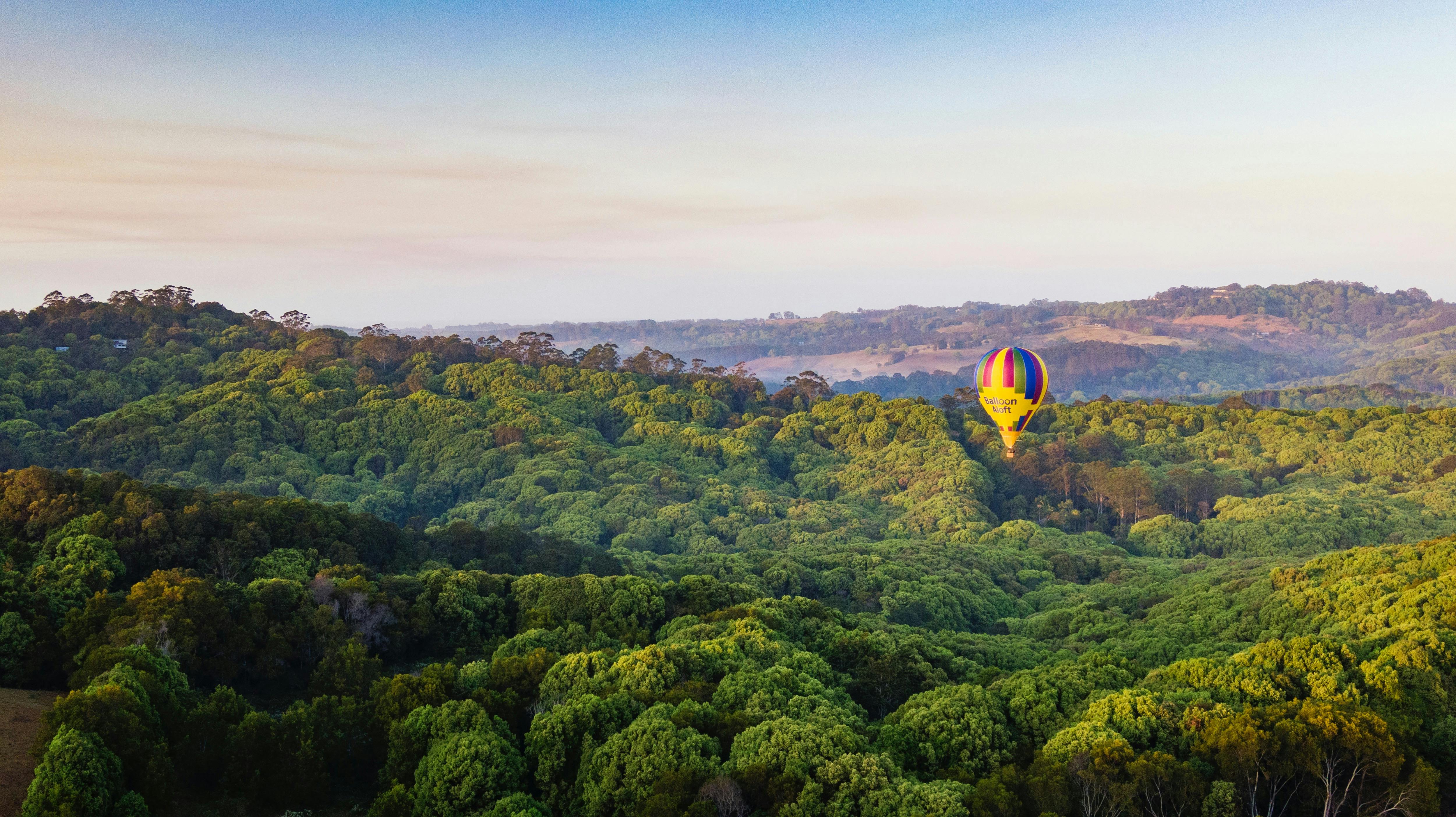 Balloon flight over the Byron Bay Hinterland