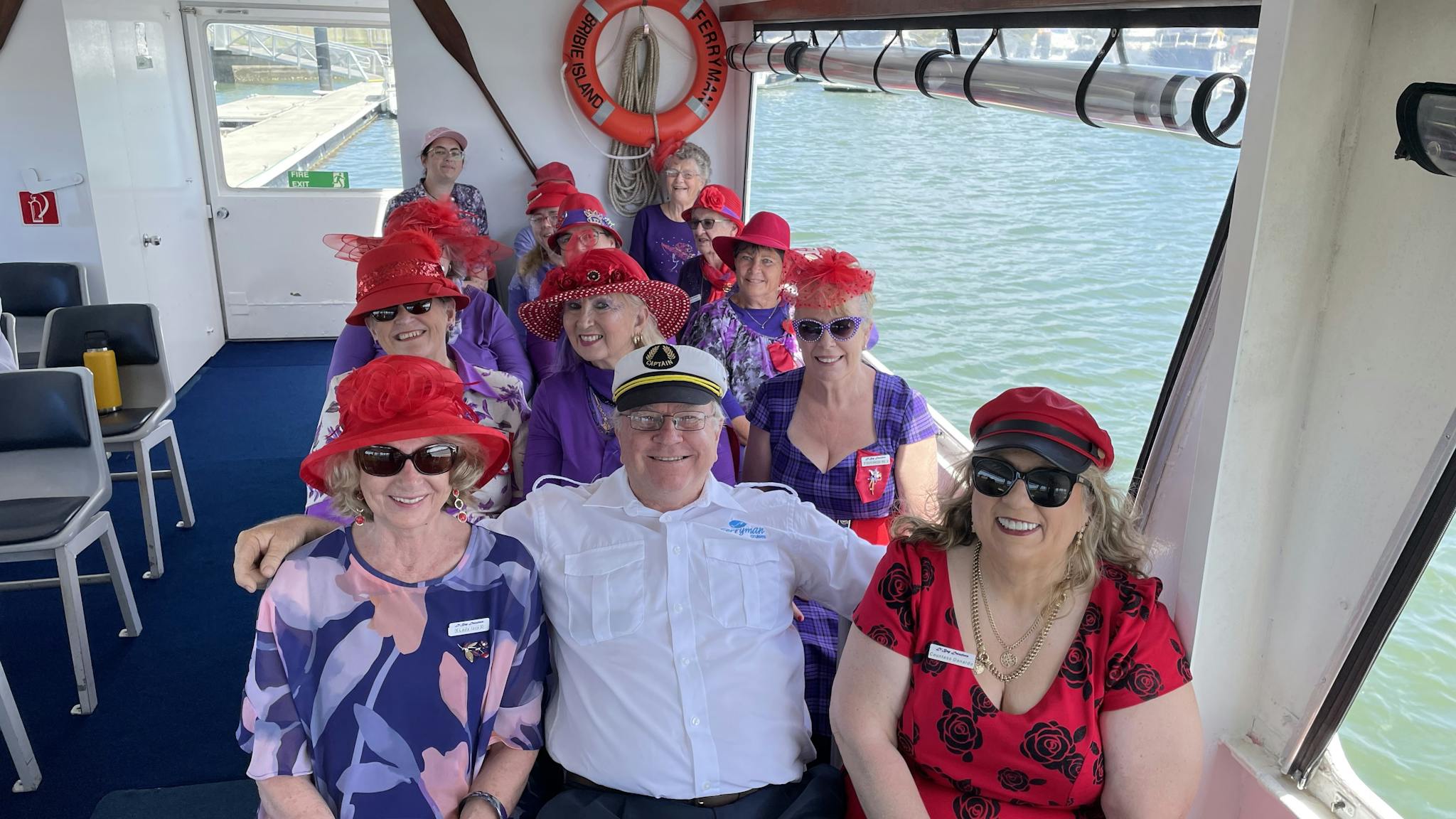 Red Hat ladies with Skipper