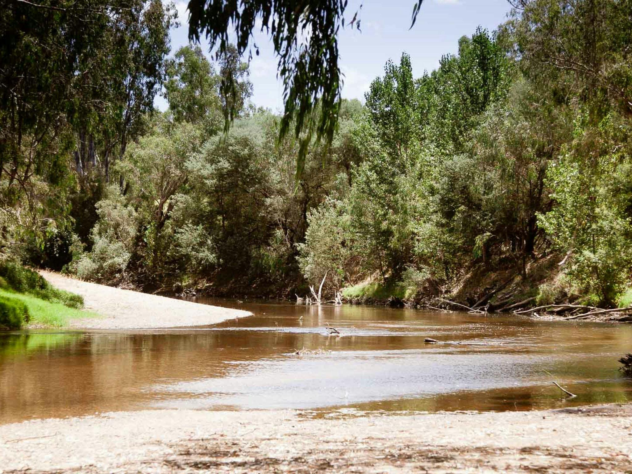 The Ovens River provides for a private and tranquil guest experience in the summer months