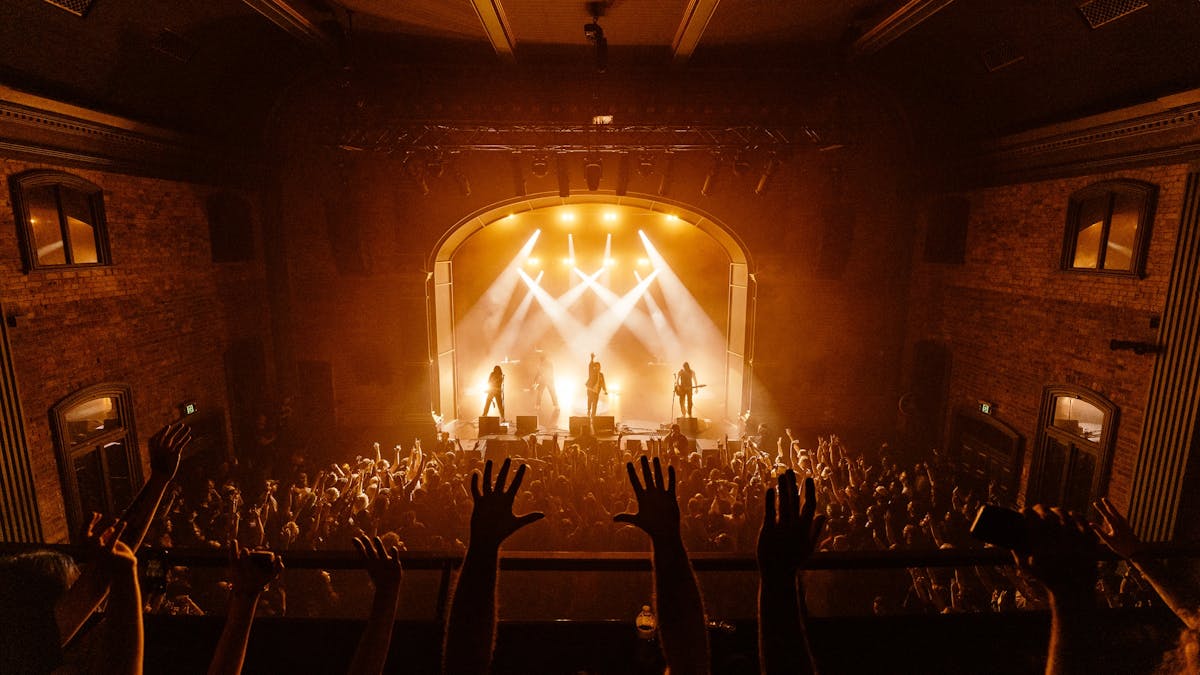 The Princess Theatre - inside the theatre, with a large crowd watching the stage