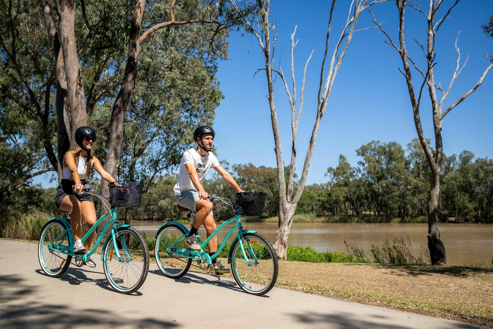 bikes riverbank