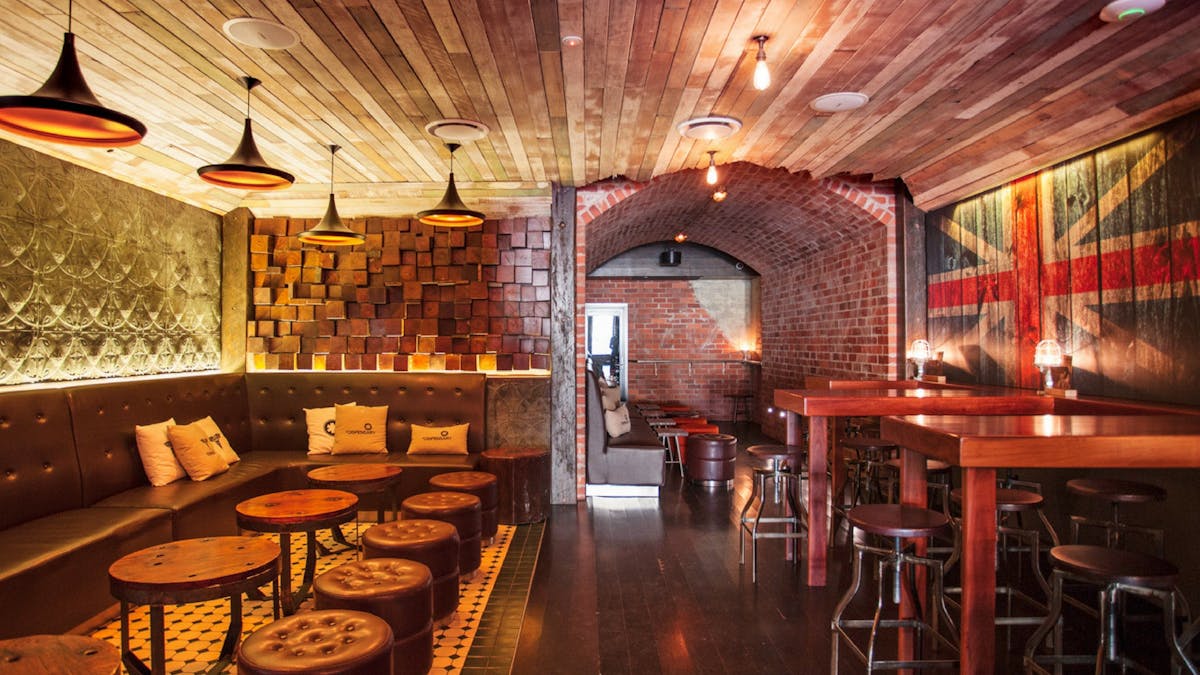 The Dispensary high bars with tunnel leading towards The Cellar