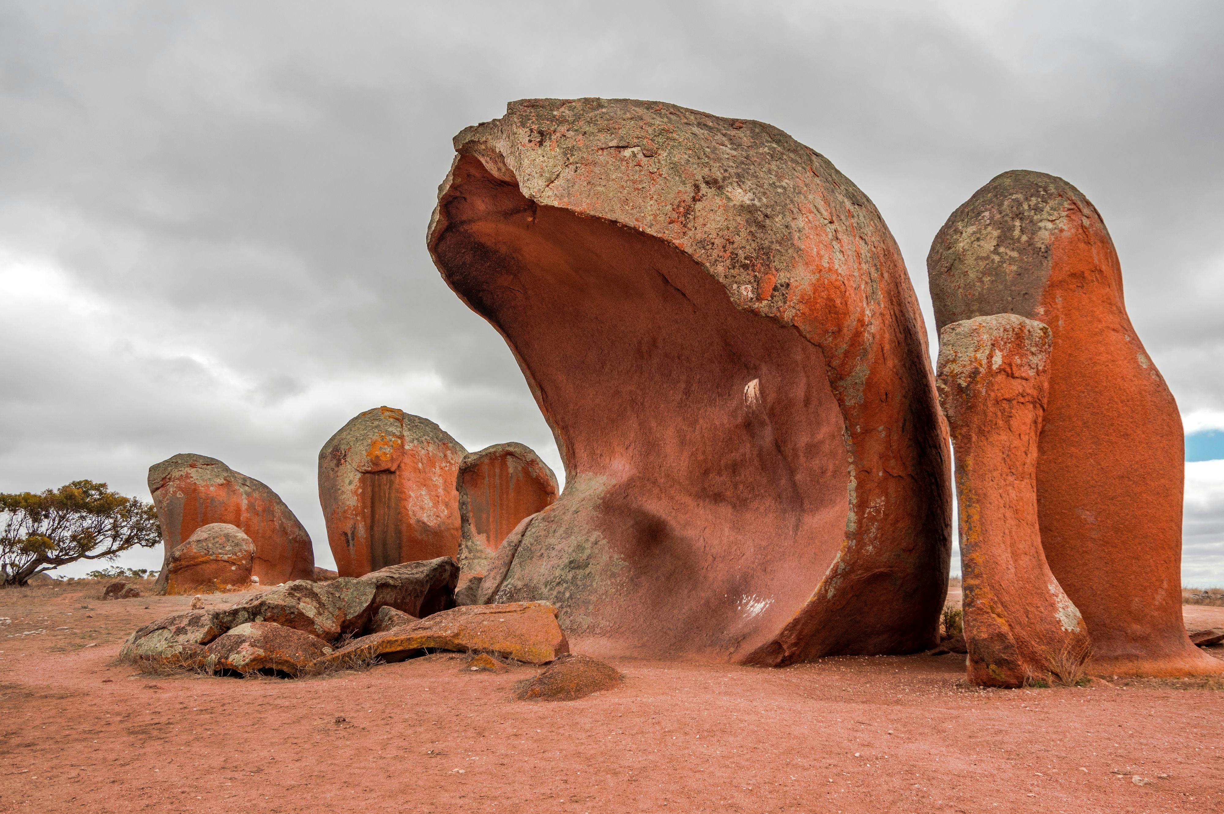 Red rocks called Murphys Haystacks