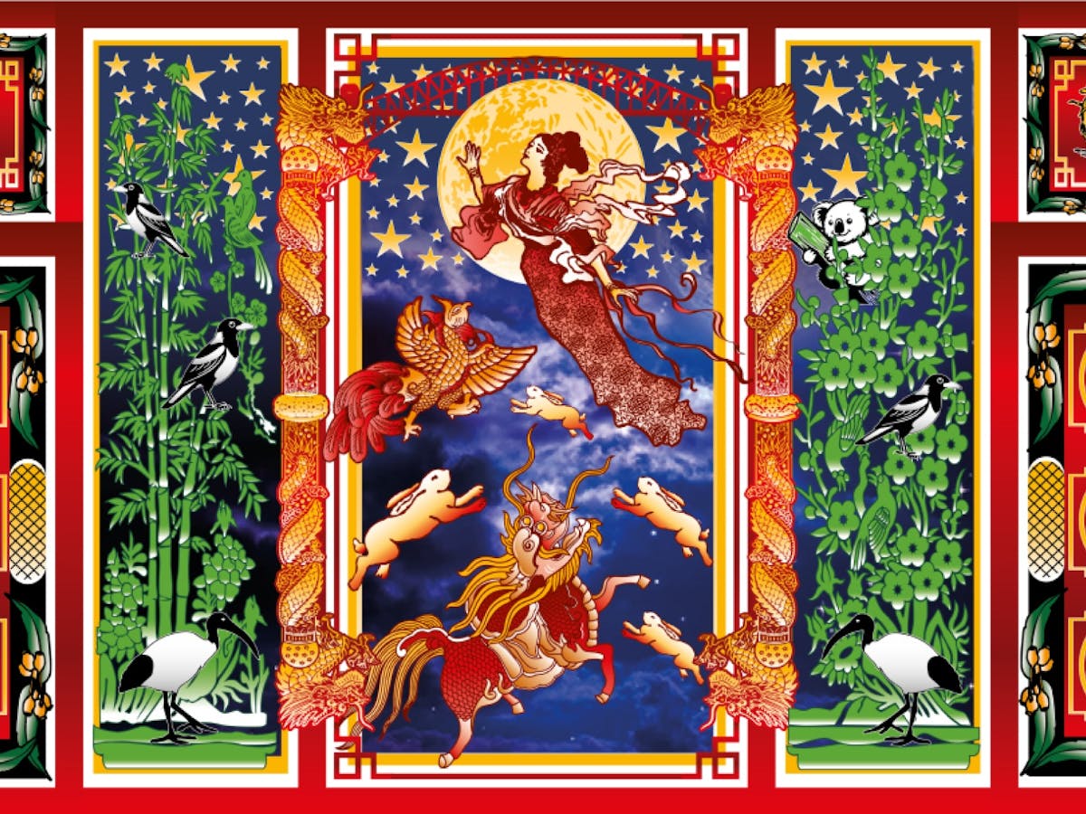 Moon Festival Illustration. Artwork: VŨ TRỤ Inc
