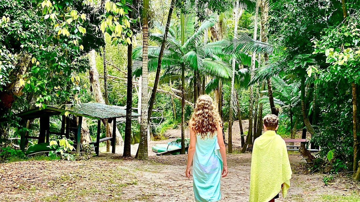 Walking to the creek