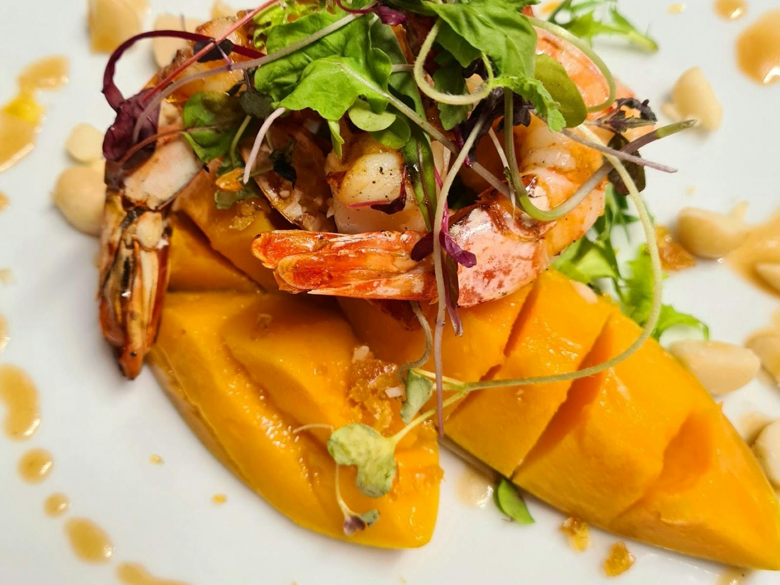 Prawn and mango dish at Ballina Restaurant