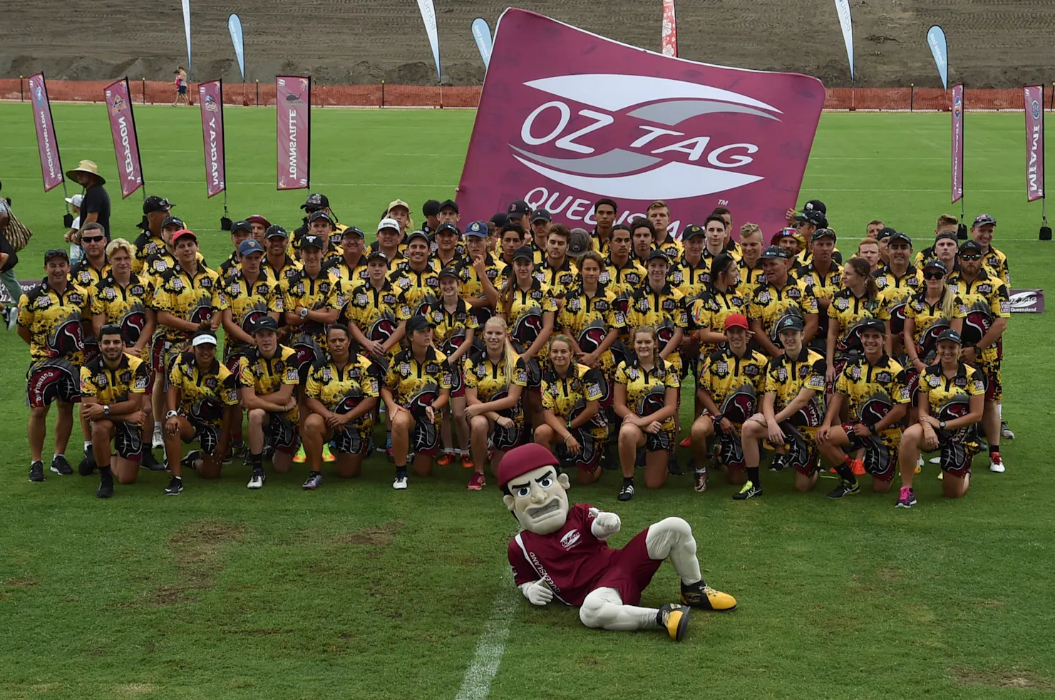 Referees and Oscar the Mascot