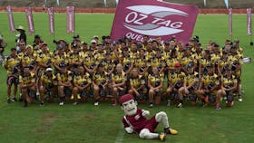Referees and Oscar the Mascot