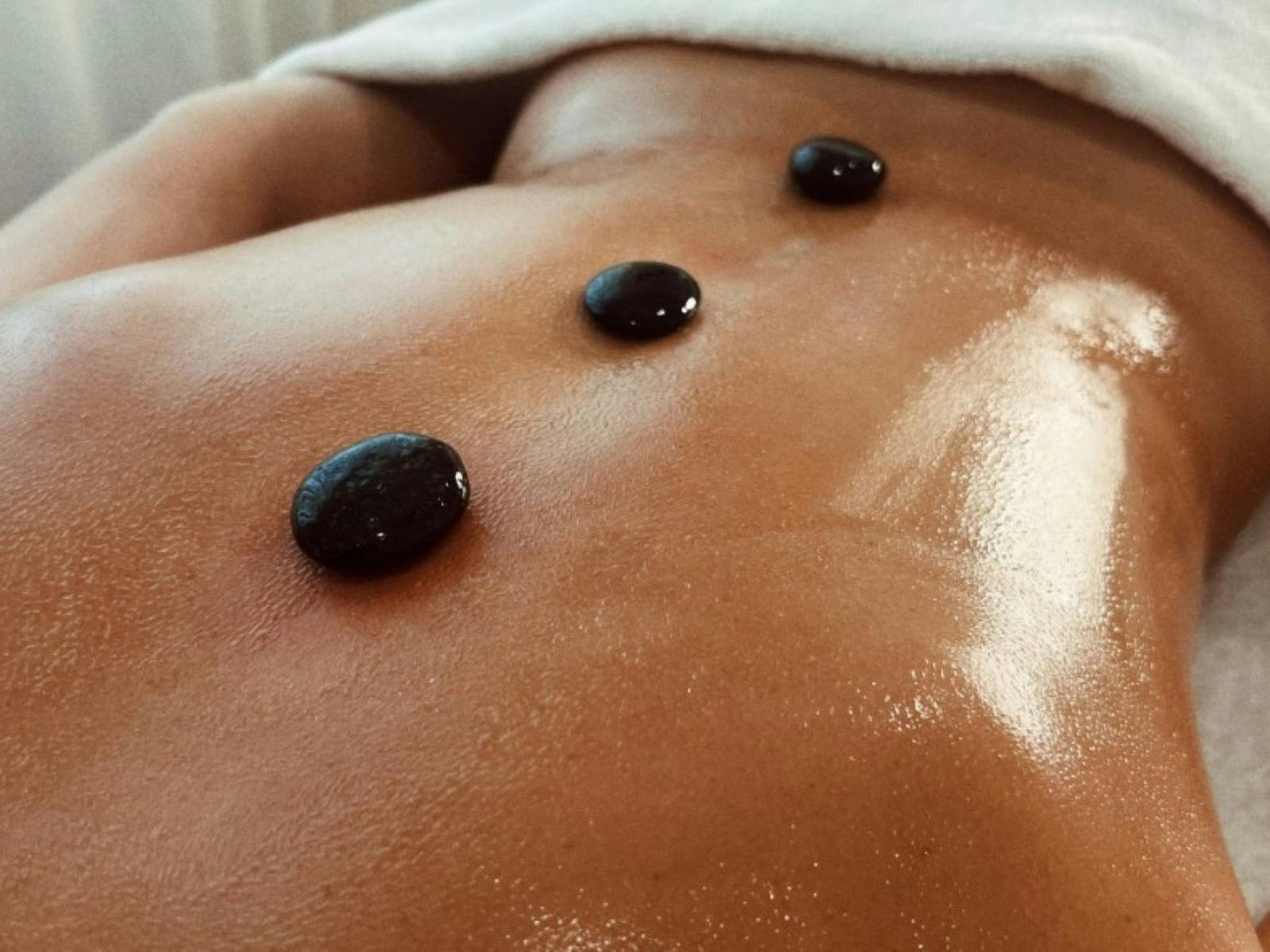 Hot rocks on back