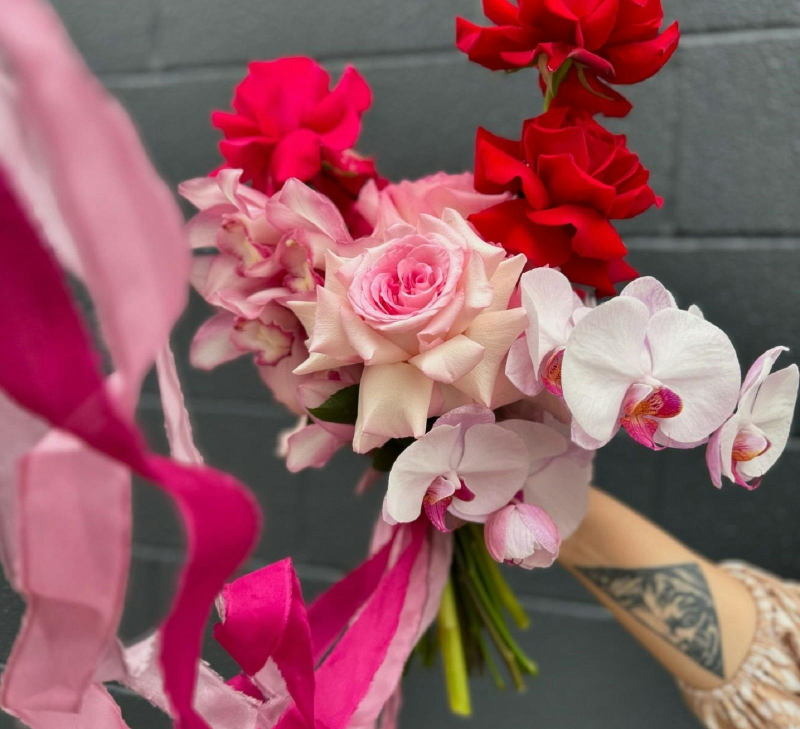 Beautiful colourful floral arrangement