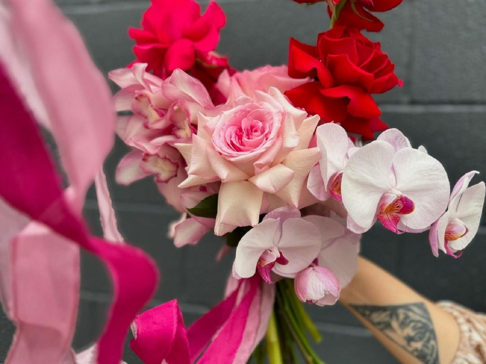 Beautiful colourful floral arrangement
