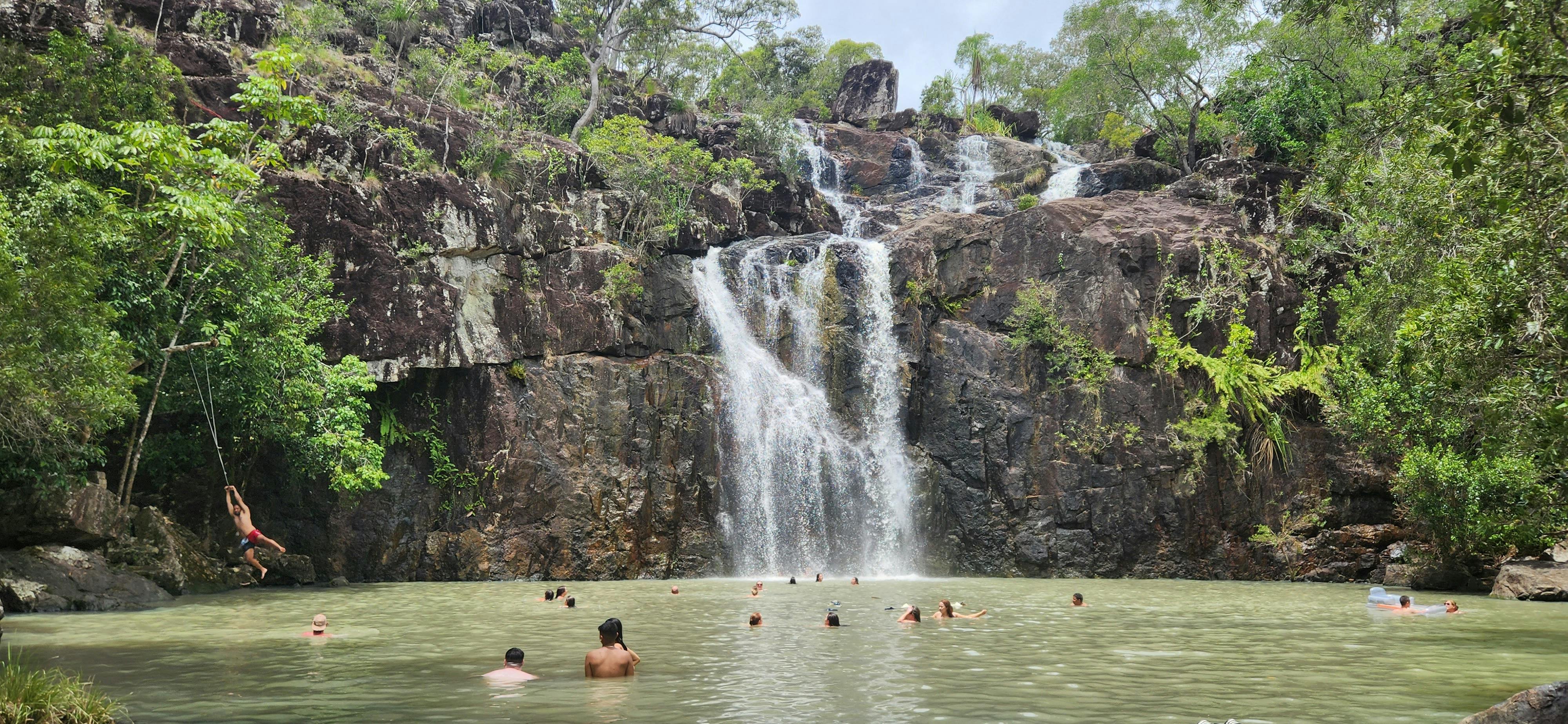 Relax in the surrounds of Cedar Creek Waterfalls.