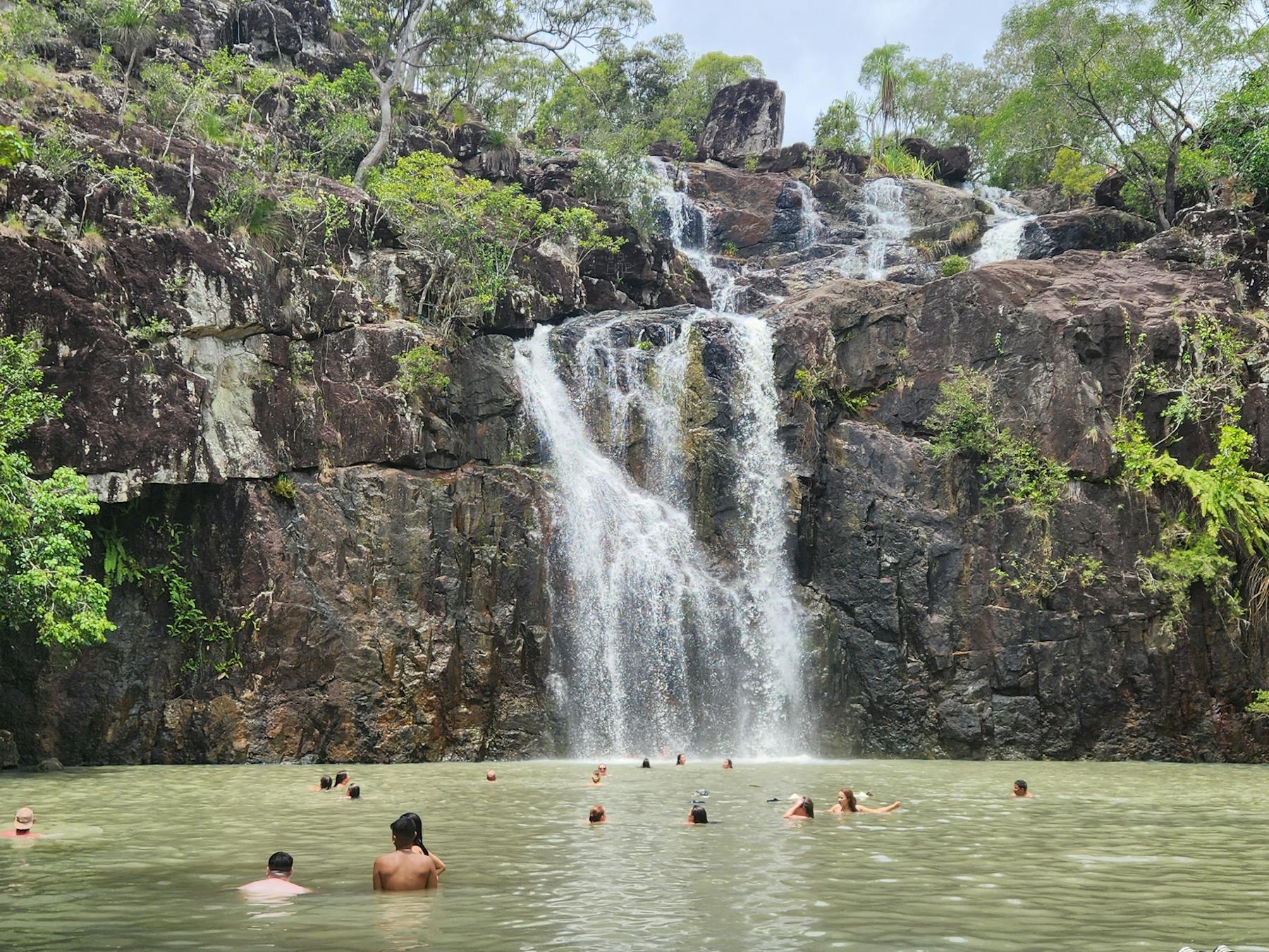 Relax in the surrounds of Cedar Creek Waterfalls.