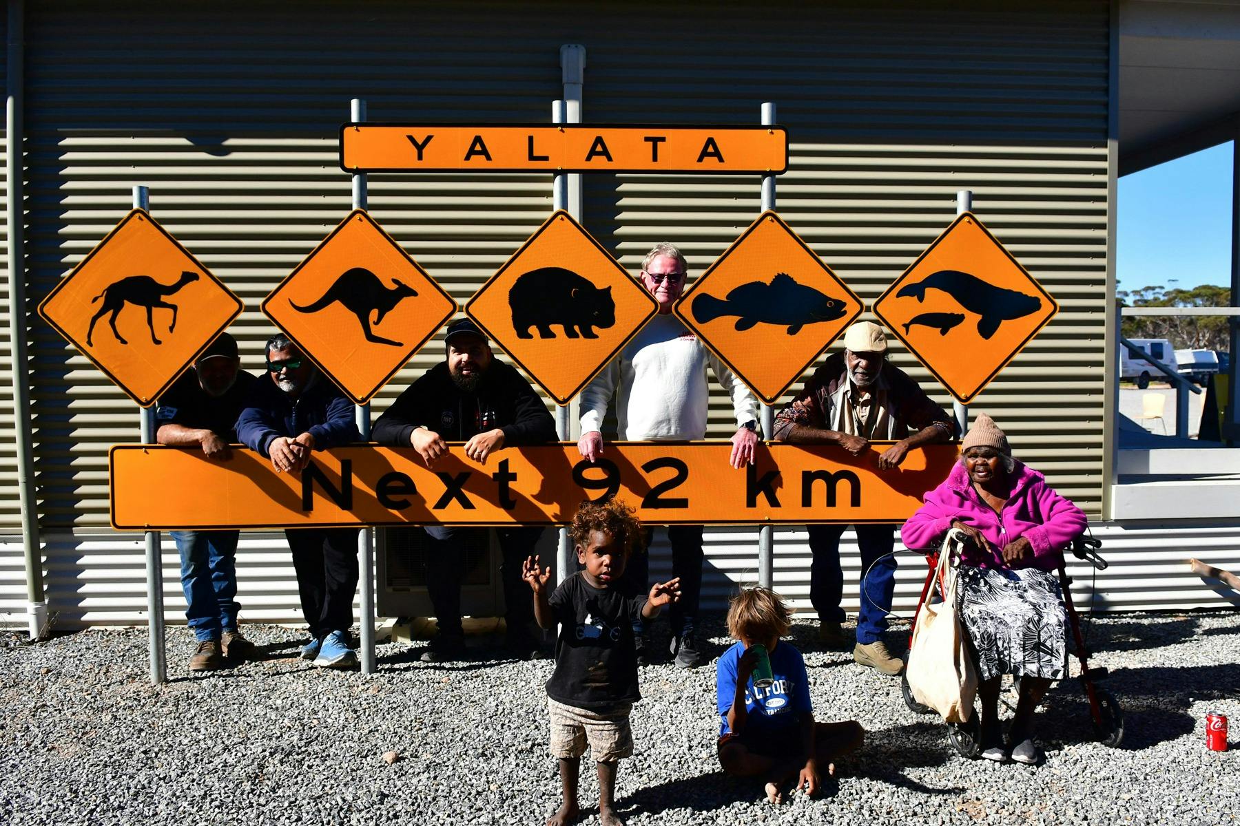 A safe place to take photos near the Y-Stop Yalata Roadhouse