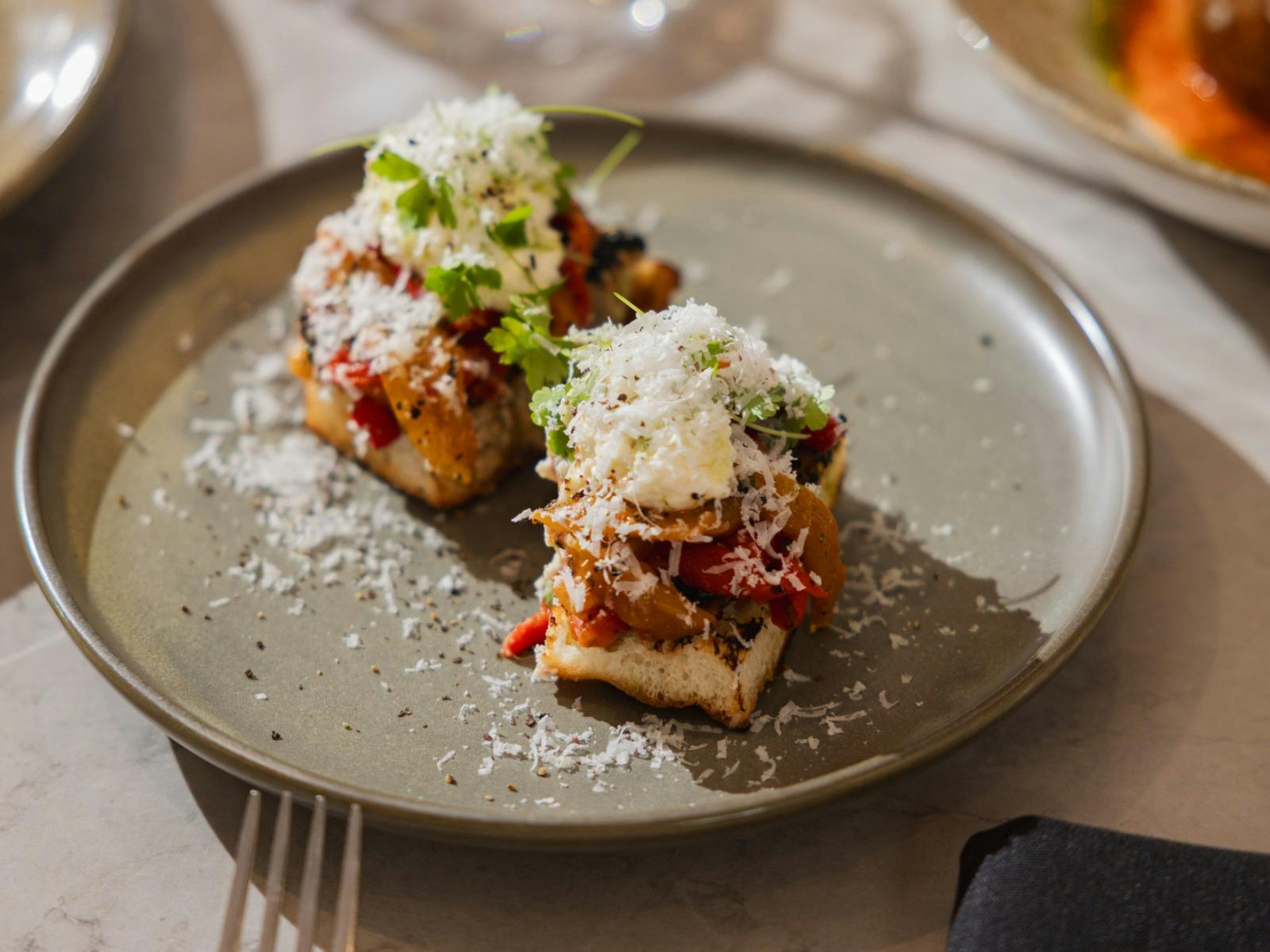 Entree meal on plate