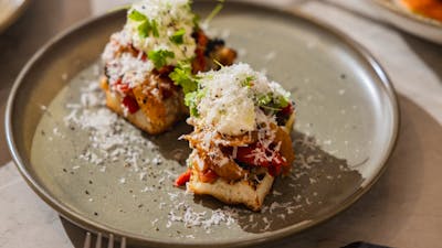 Entree meal on plate