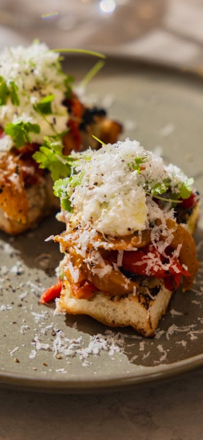 Entree meal on plate