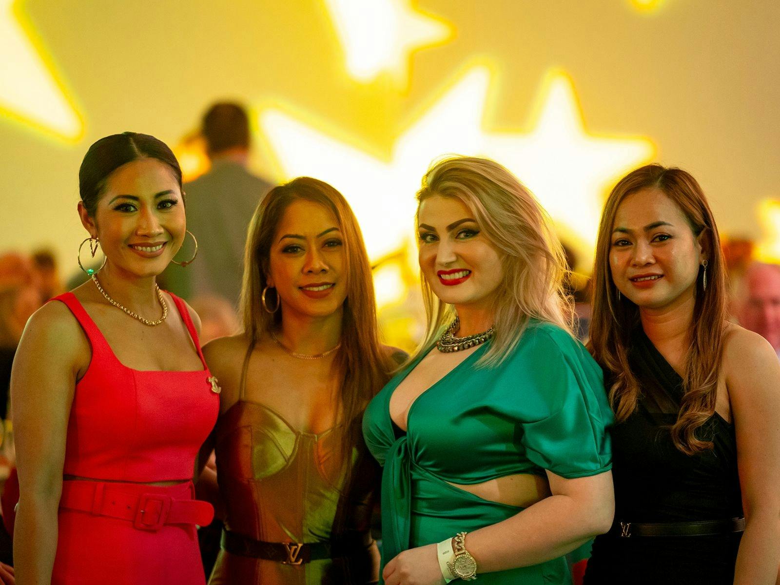 Ladies at a Christmas party