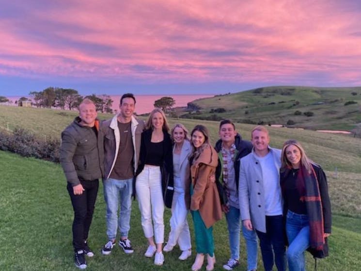 Group of friends at a South Coast Winery
