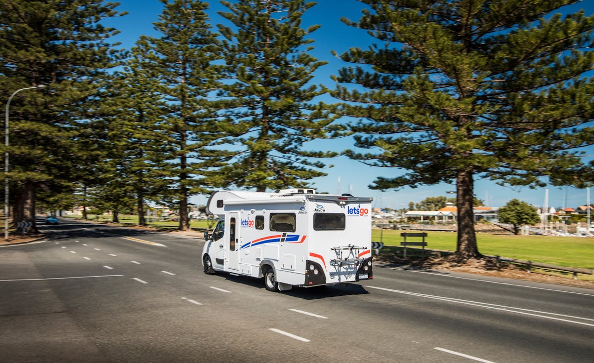 Let's Go Motorhome with bike racks attached