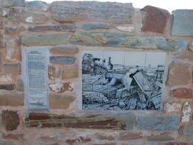 the memorial at Walloway telling people about the crash