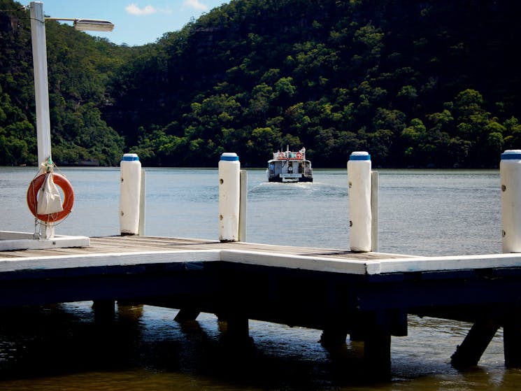 Leaving the mail at Milson Island, Hawkesbury River