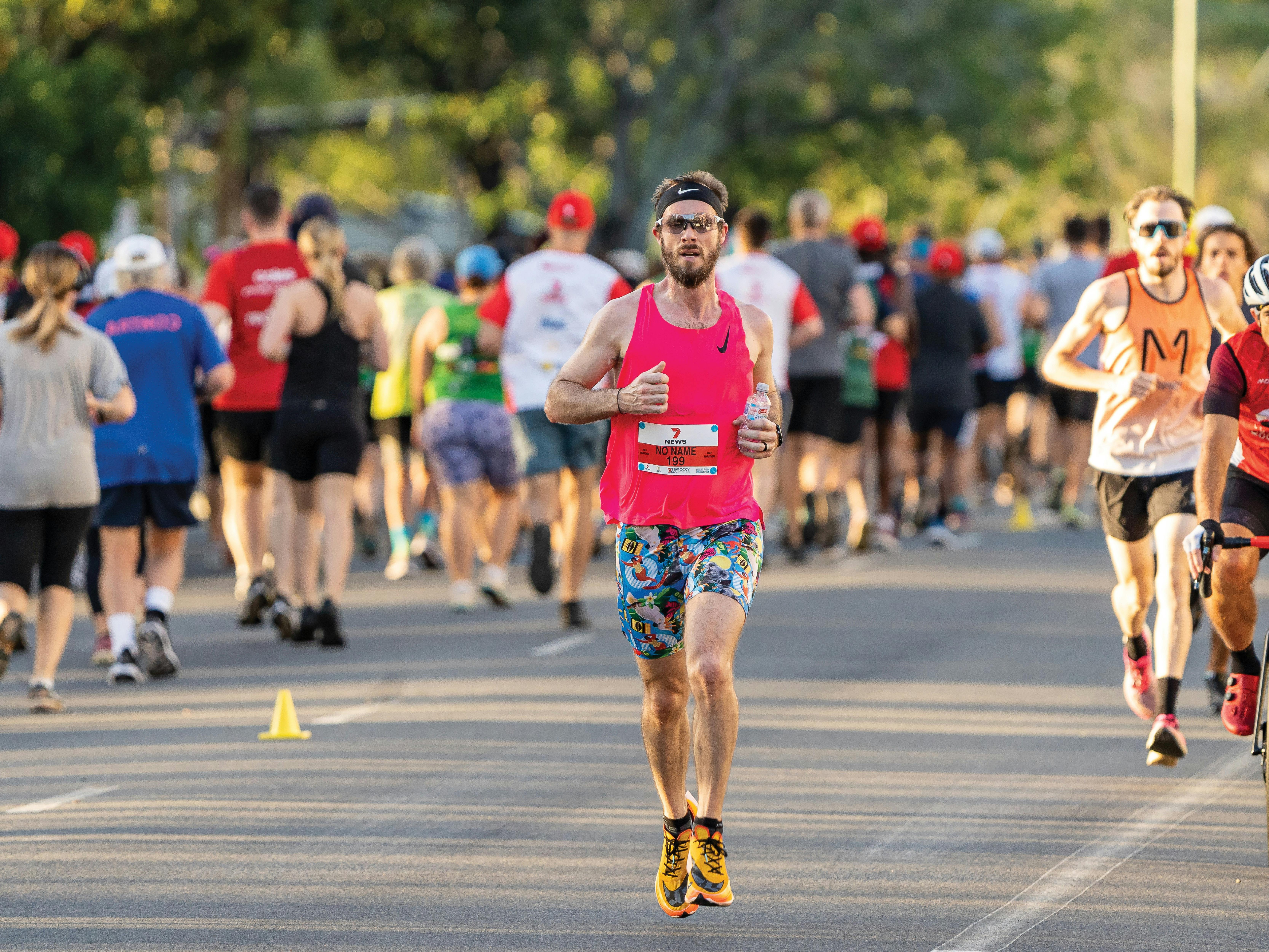 Runner at the Rocky River Run 2022 event