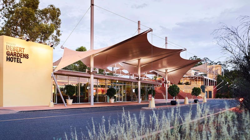 Hotel Exterior at the Desert Gardens Hotel