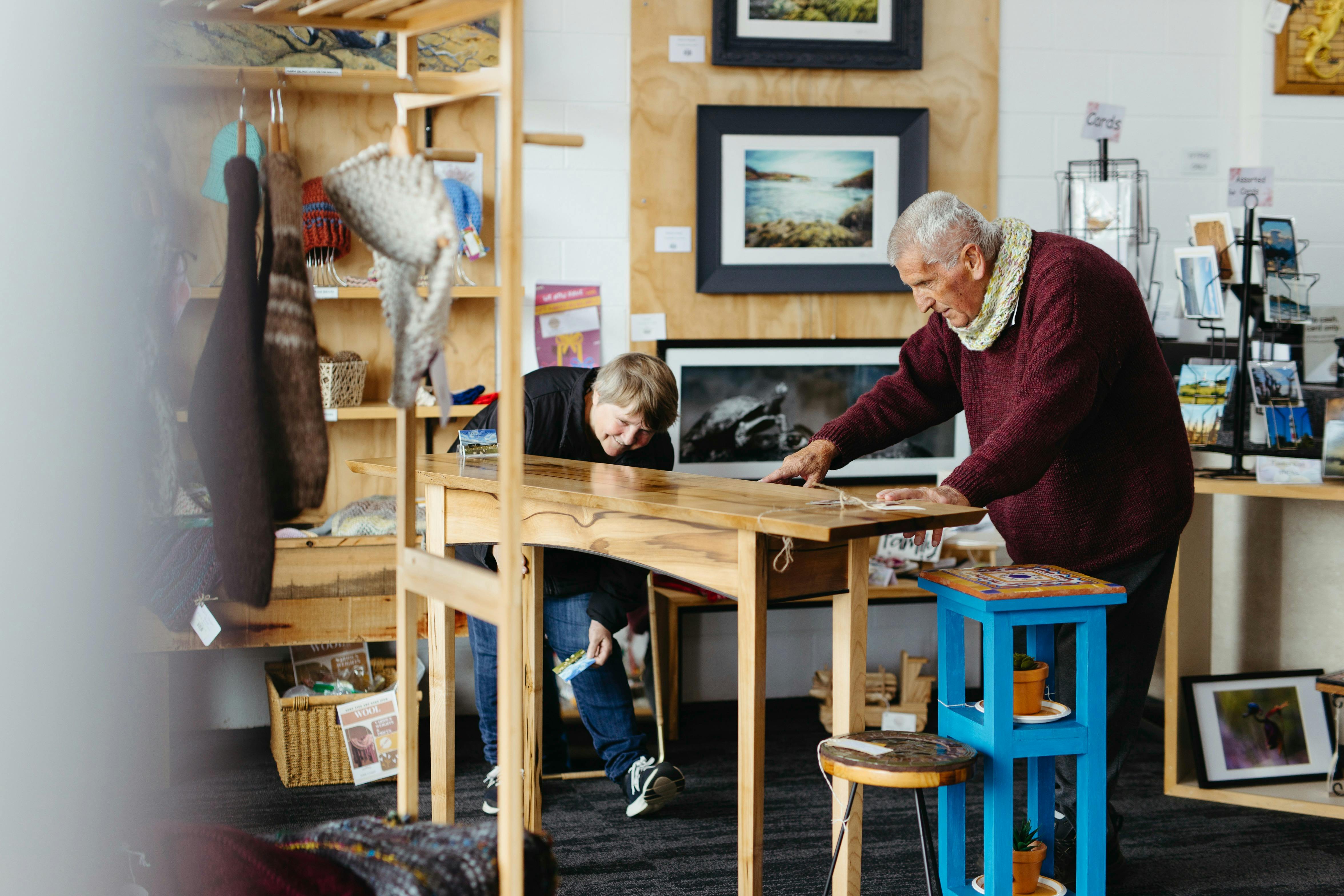 Admiring the crafmanship