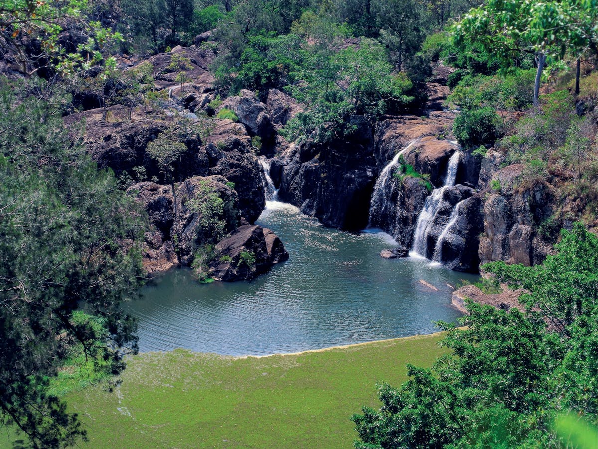 View of falls from near car park.