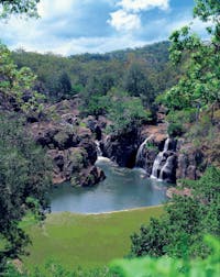 View of falls from near car park.