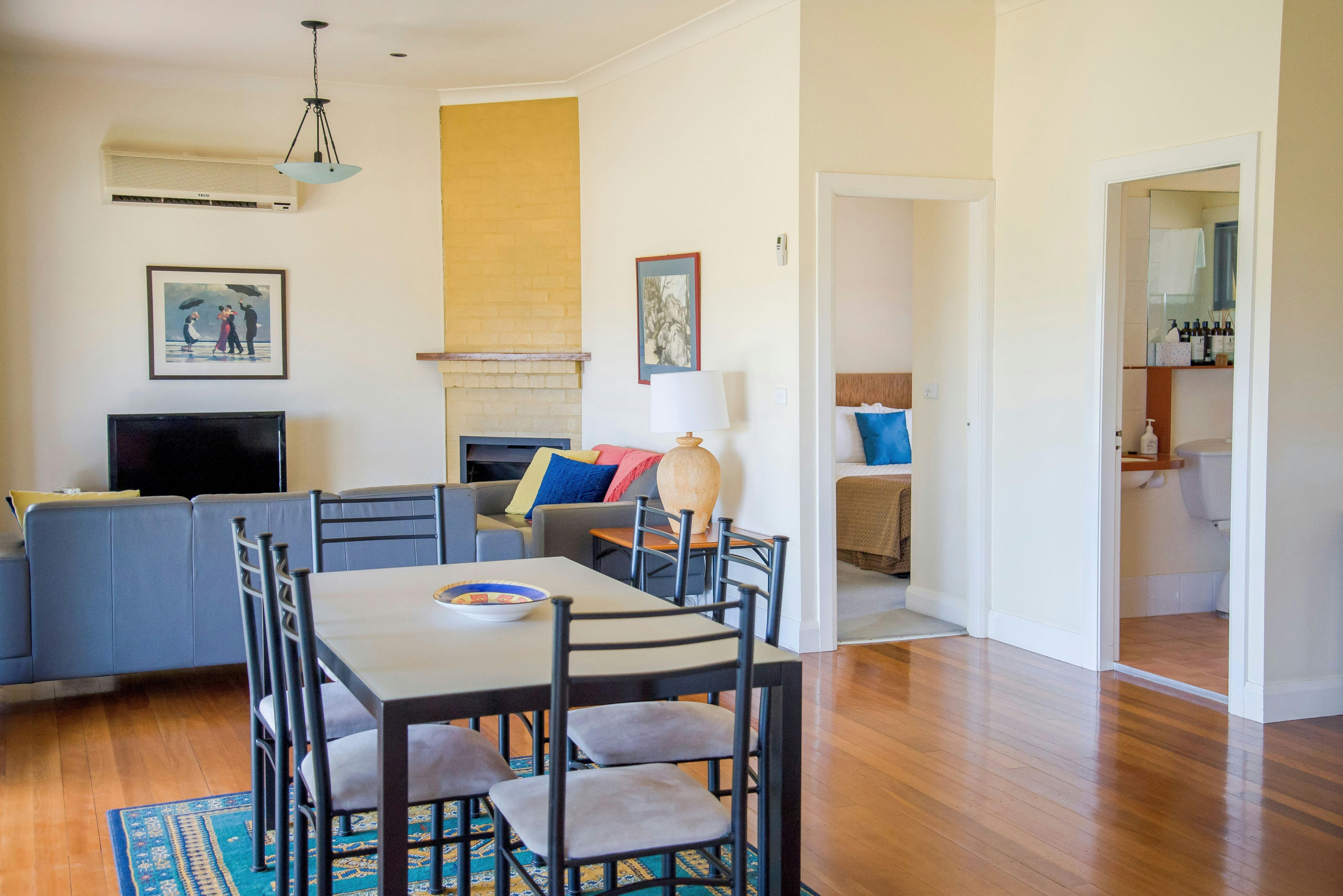 Dining and Living Area in the Cottage