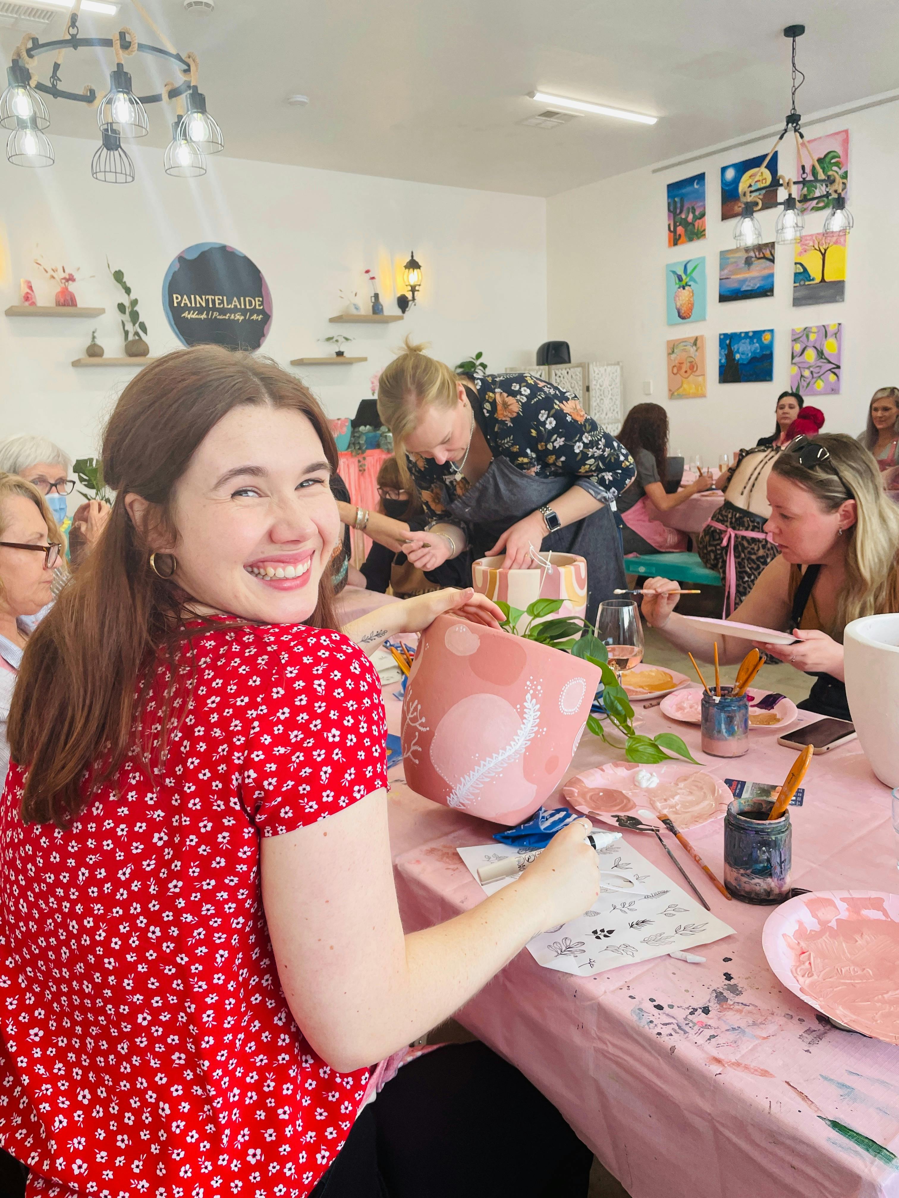 Paintelaide's Pot Painting workshop