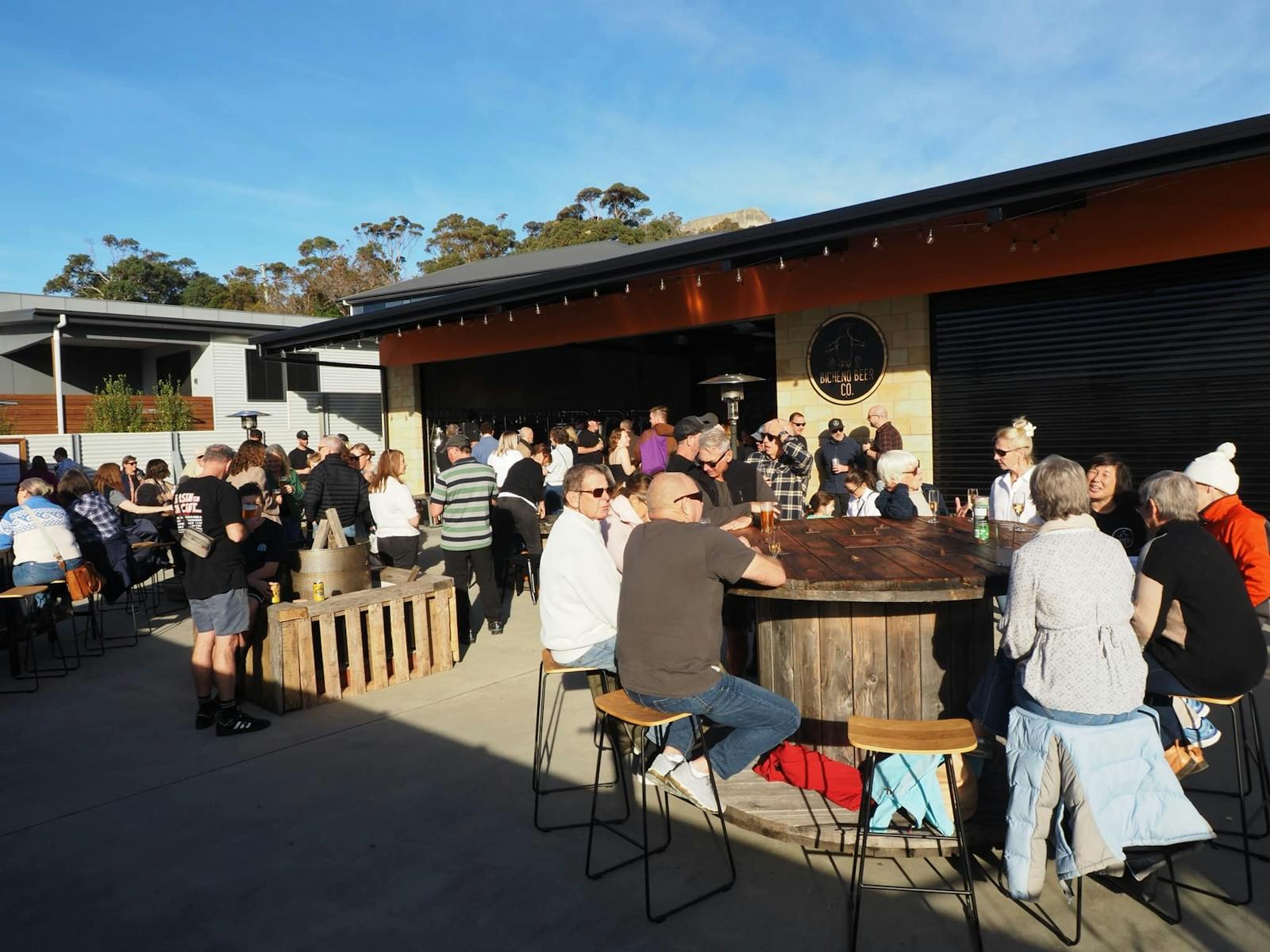 A bar and beer garden, showcasing the versatility of the space for indoor and outdoor enjoyment