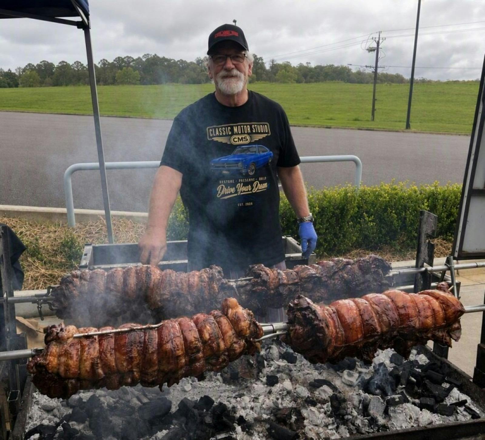 Char-grilling at Classic Motor Studio