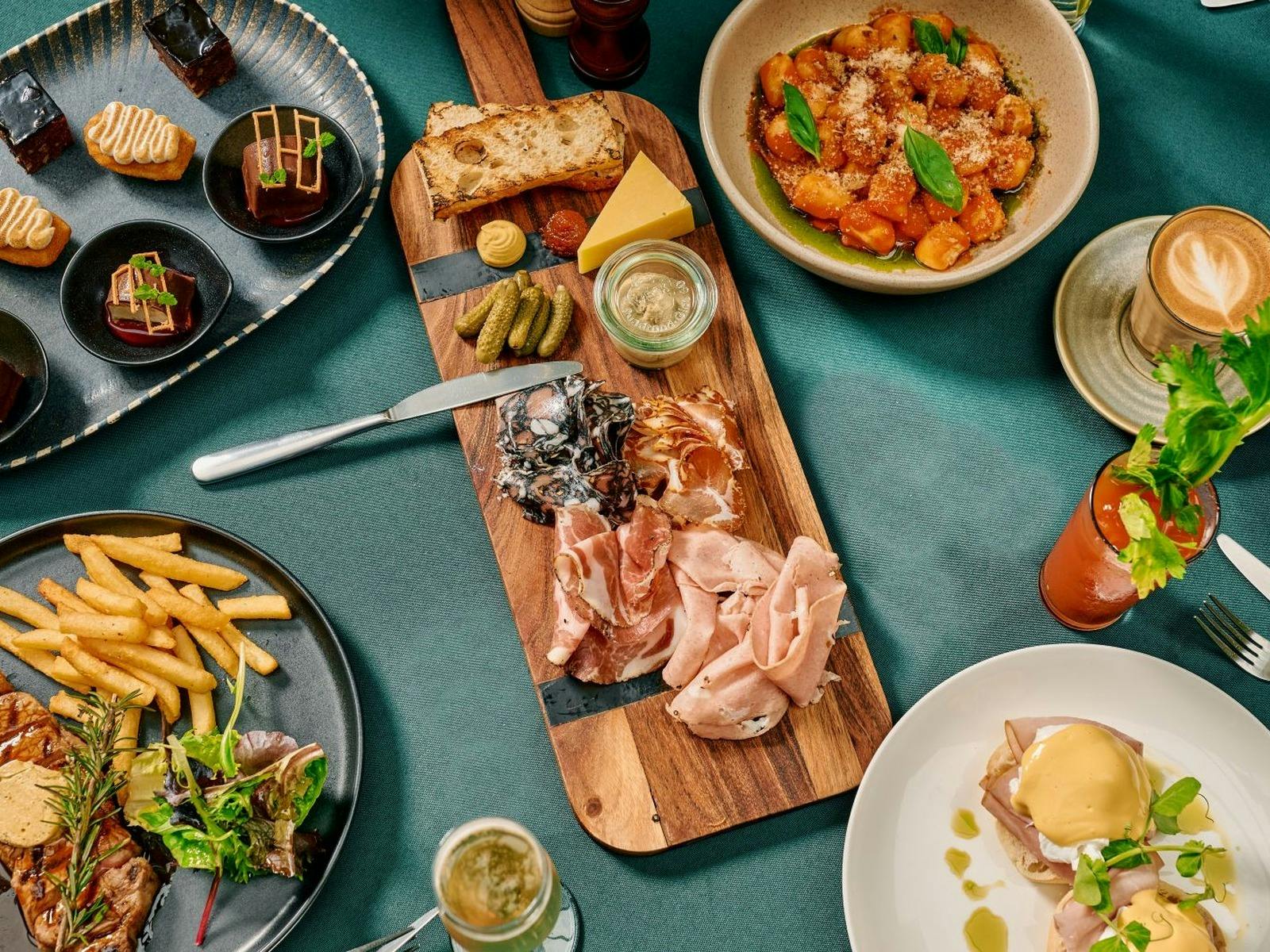 Brunch Served on table in Ferns Hidden Winter Garden