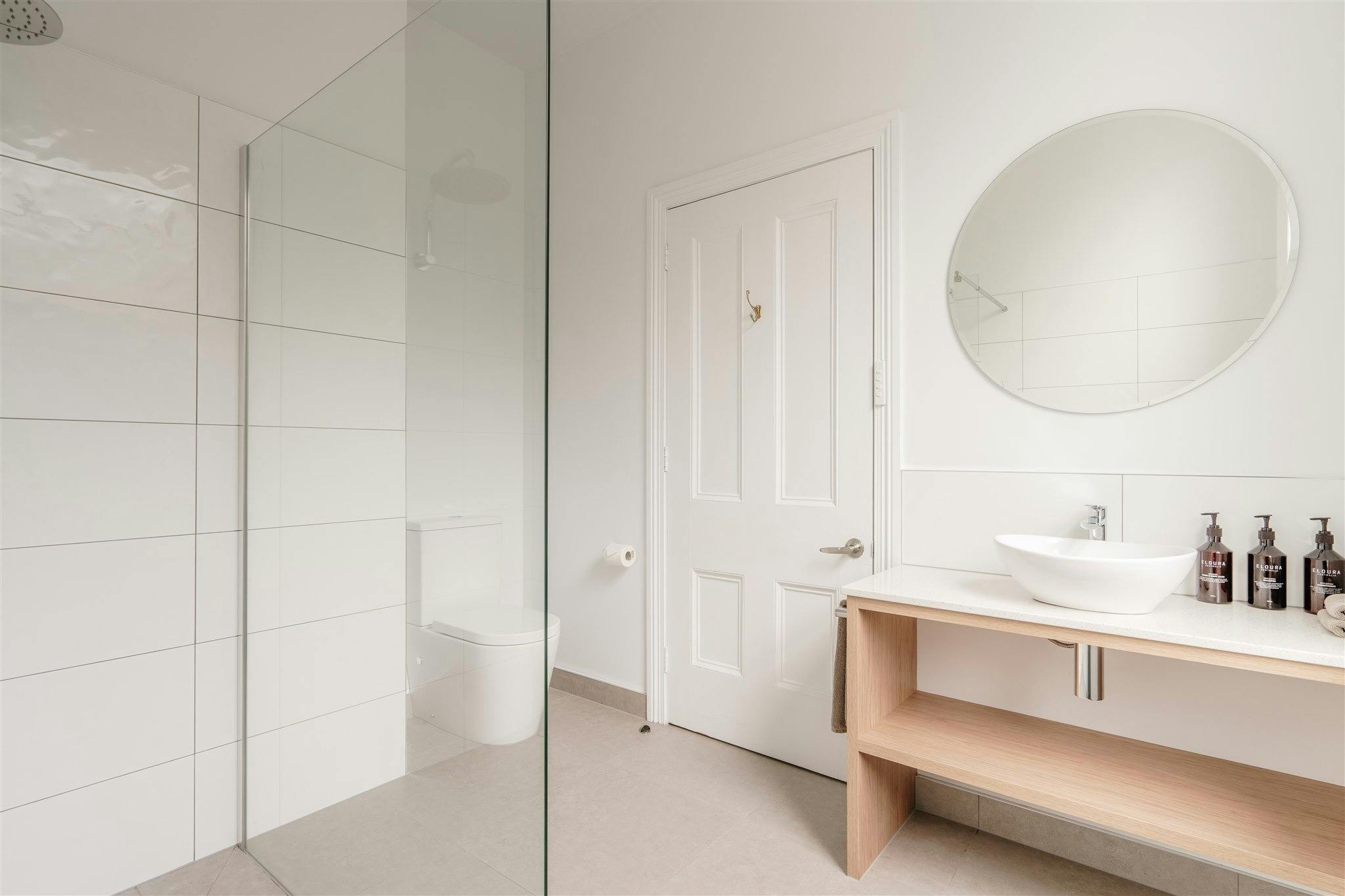 Newly renovated bathroom in Executive  Suite