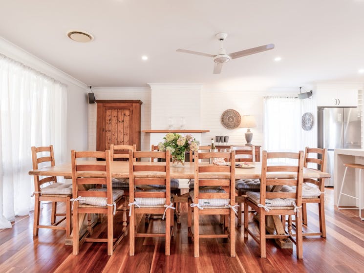 Dining  for 12 people The Farmhouse at Cupitt's Estate Ulladulla