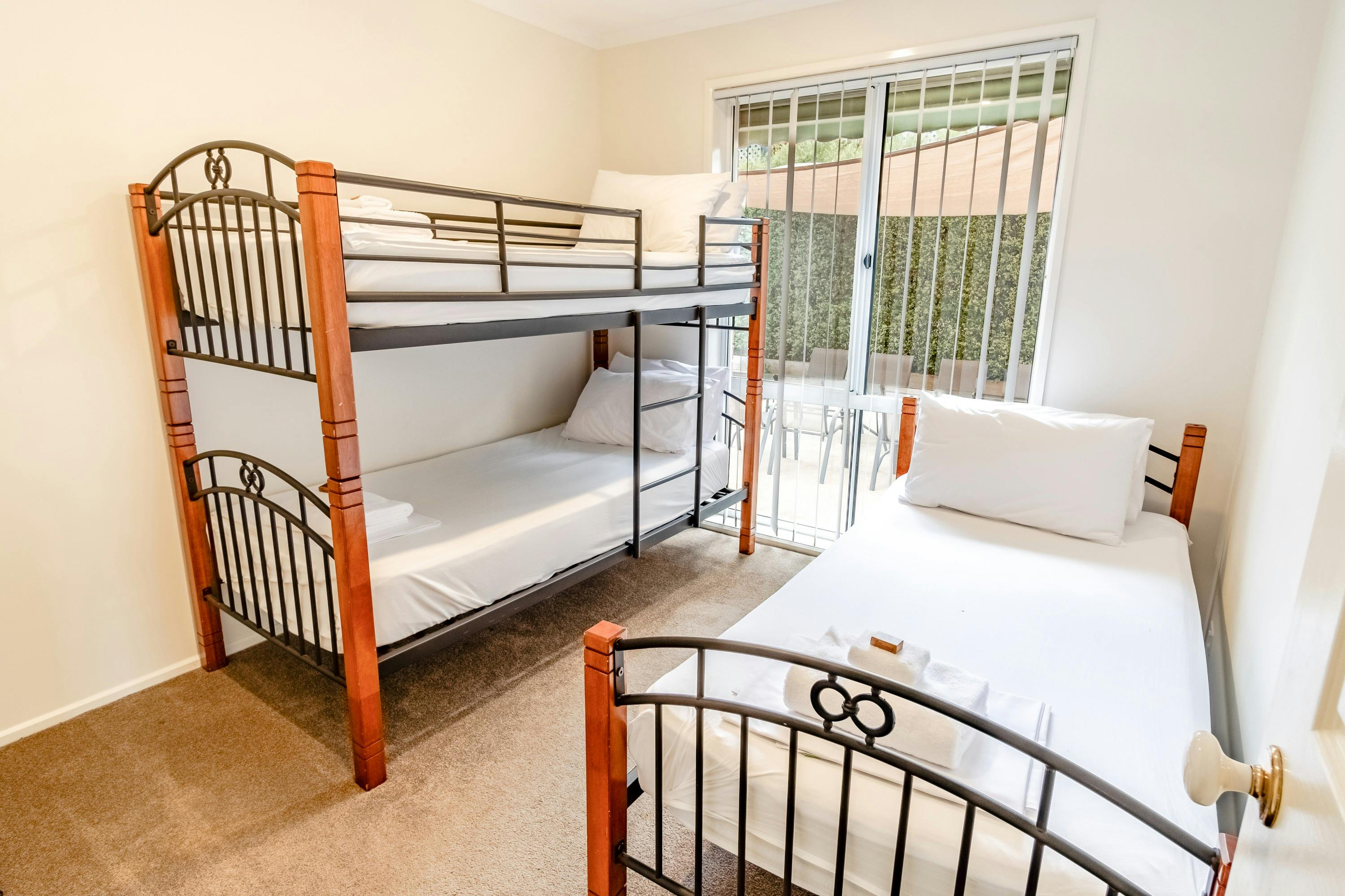 Single and Bunk room - Bedroom 2 at Hargreaves House with Alpine Valley Getaways