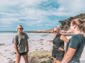 Girls at the beach Freycinet National Park Tasmania