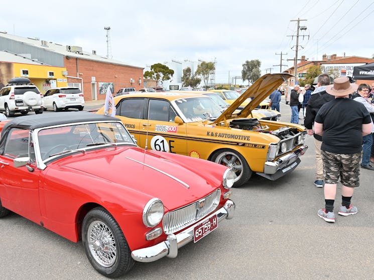 Classic cars on display