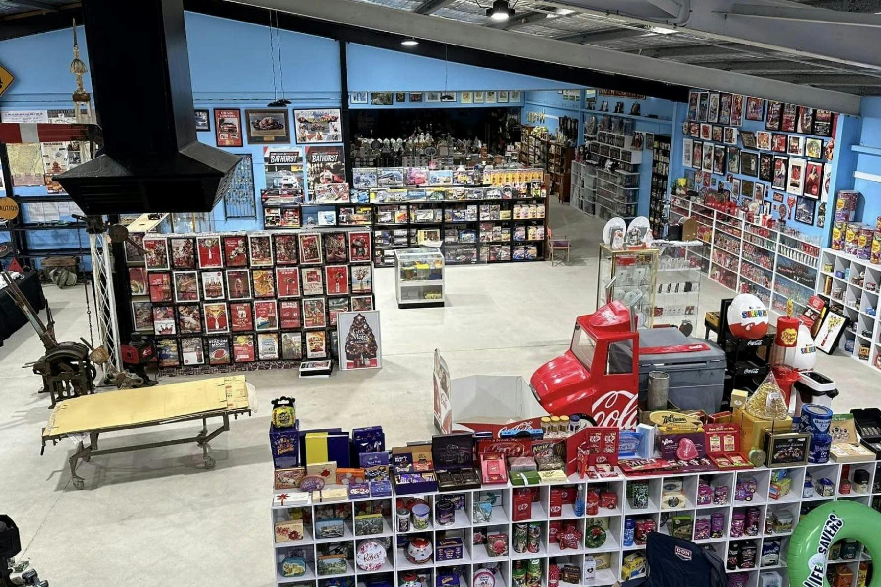 Aerial shot of part of the collection.