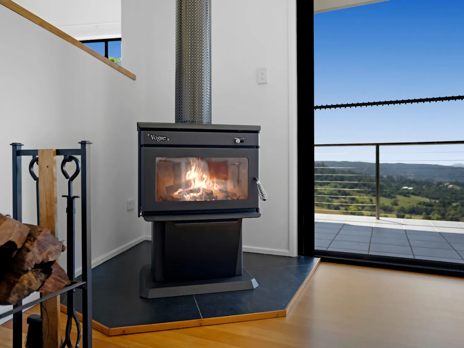 Indoor fireplace to keep you cosy on those chilly nights