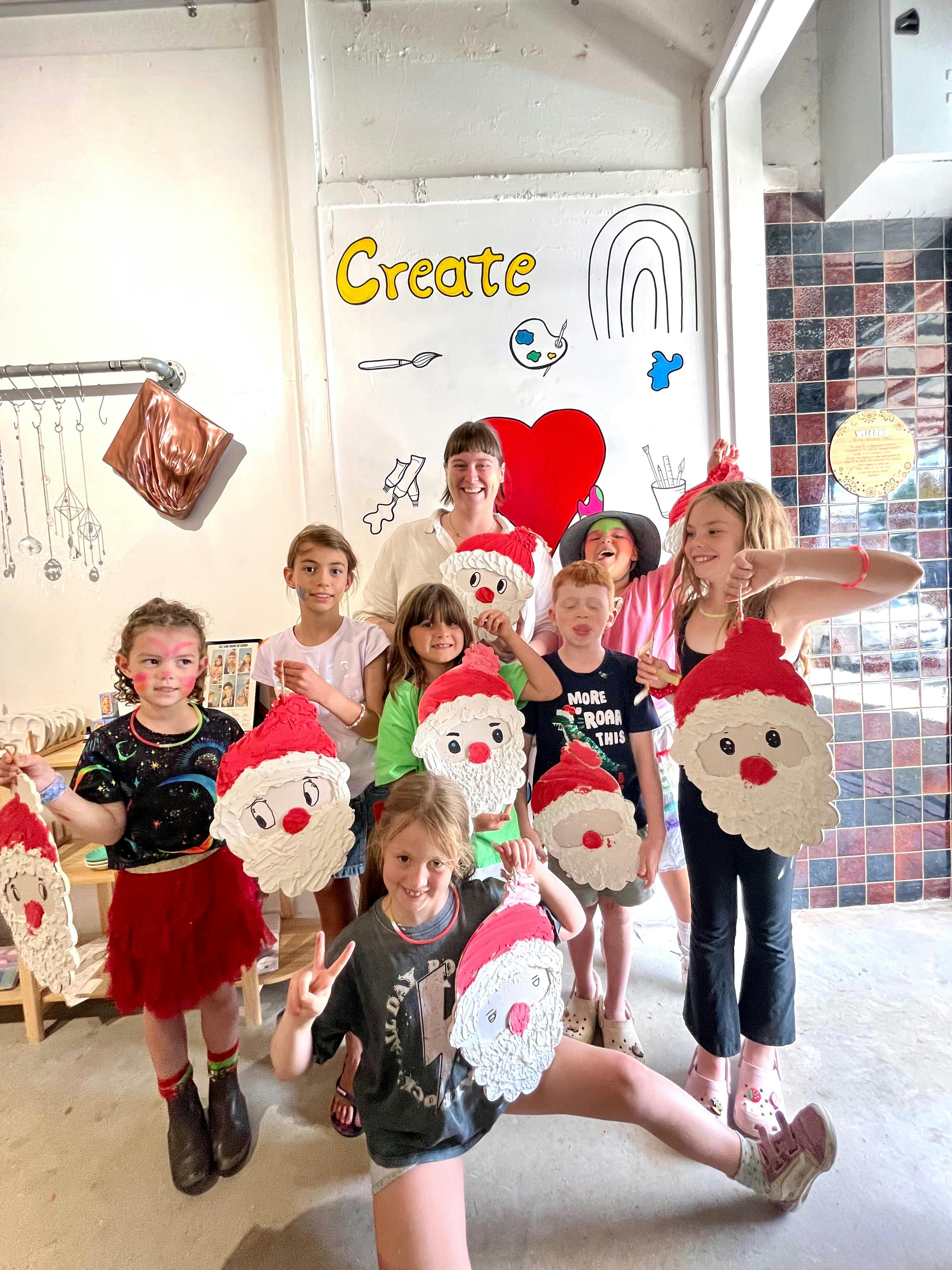 kids textured art workshop-christmas themed this December