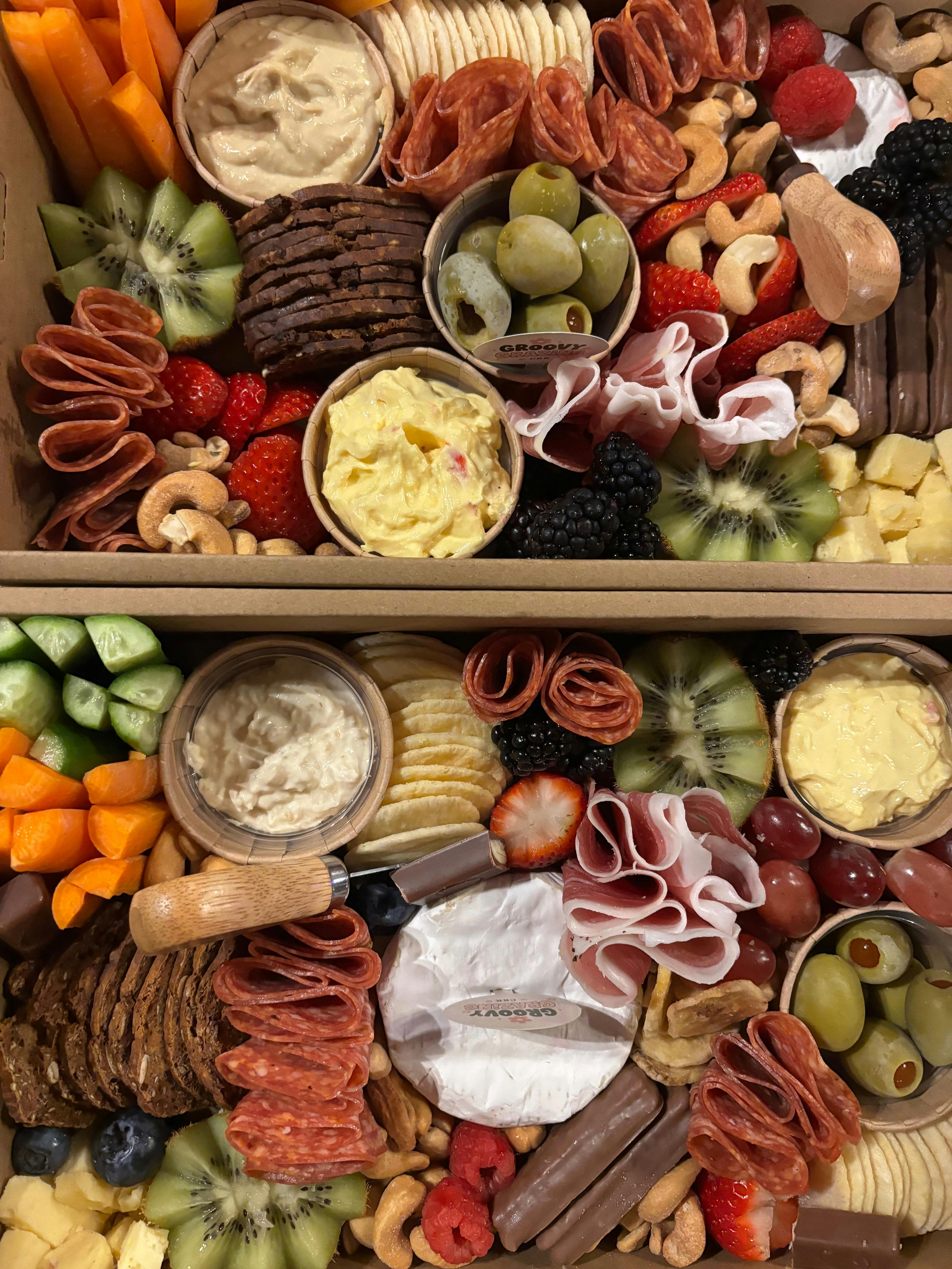 Grazing boxes made by groovers