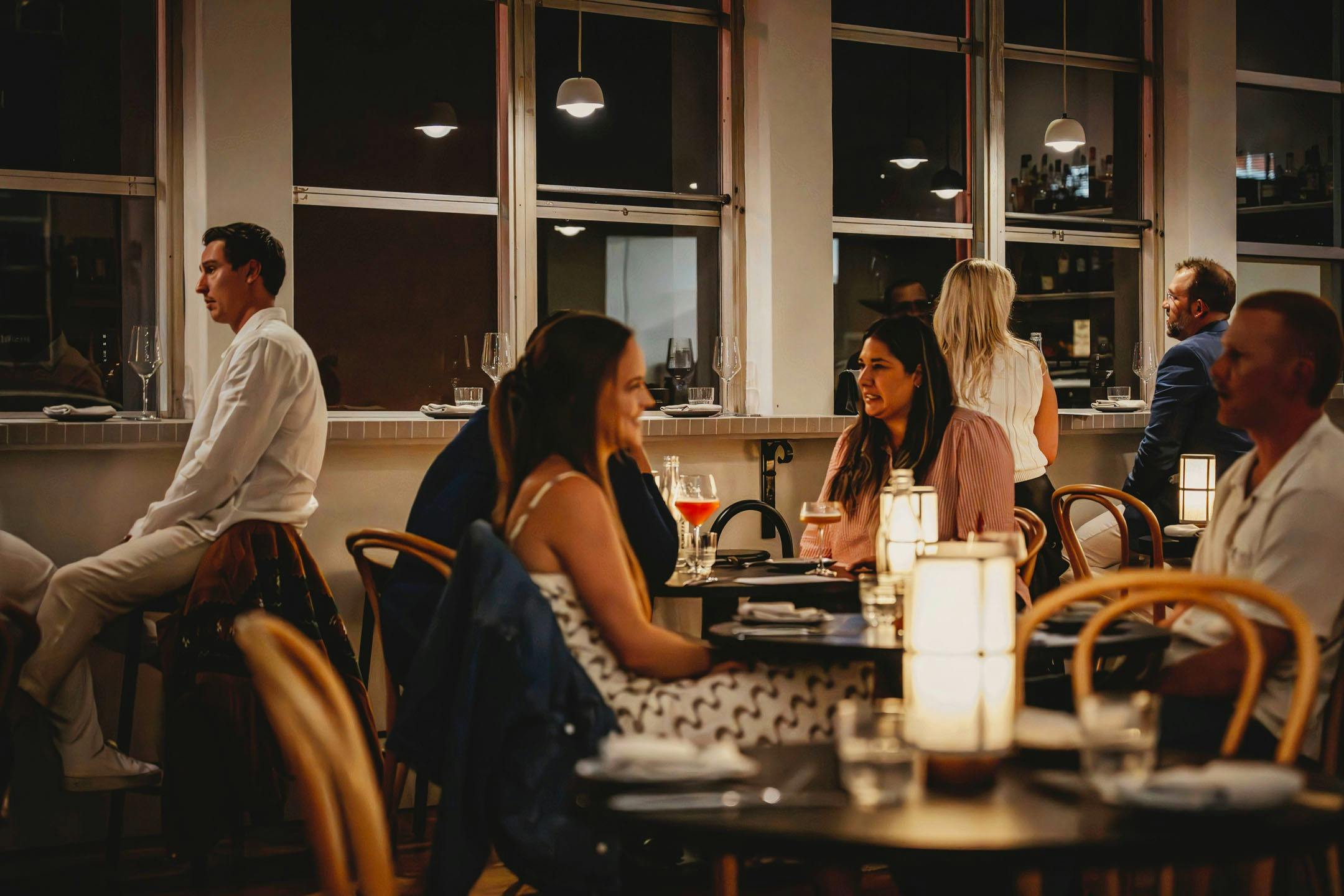 Young Couples drinking wine