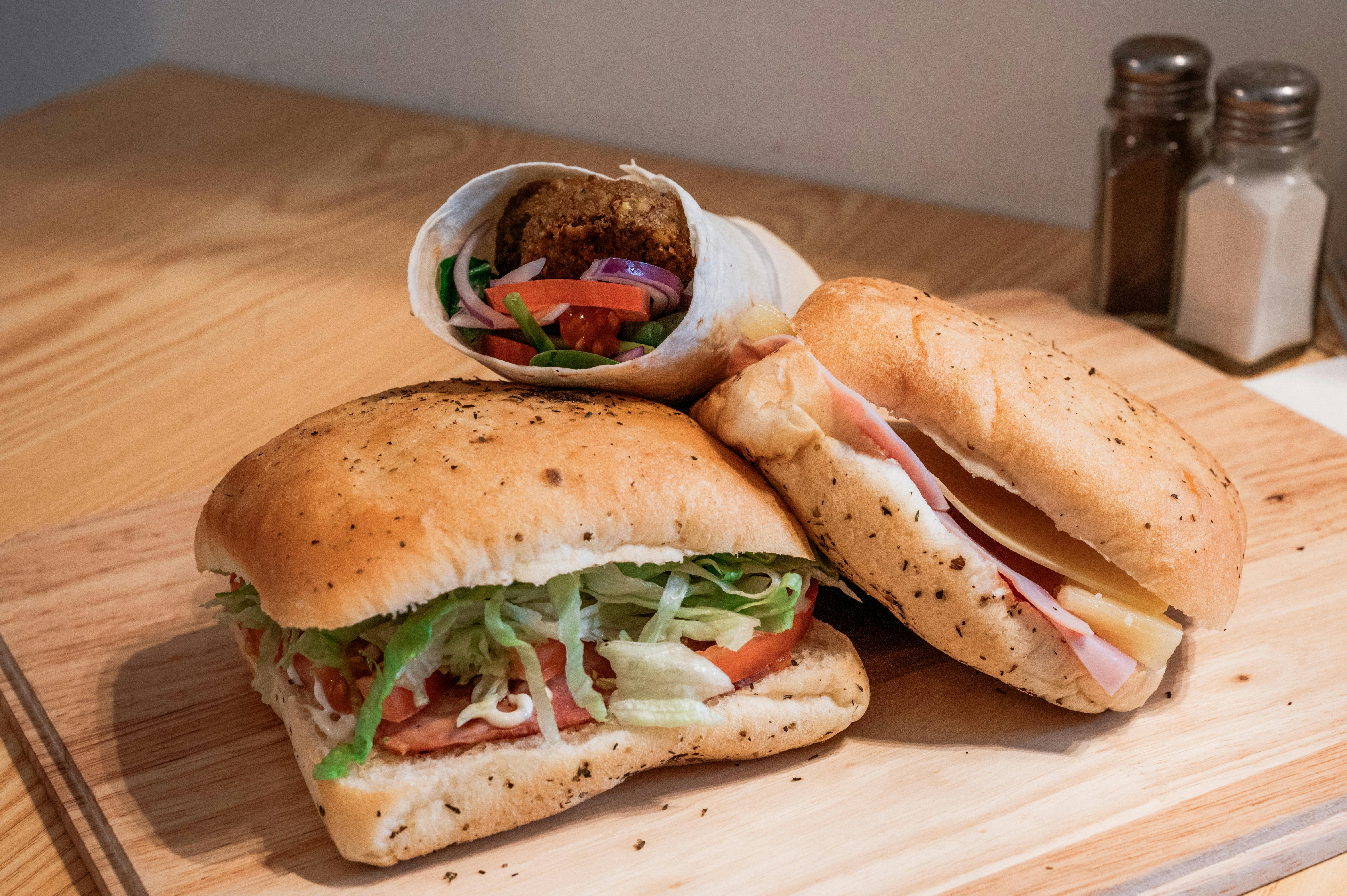 BLT, Falafel, Hawaiian Toasty