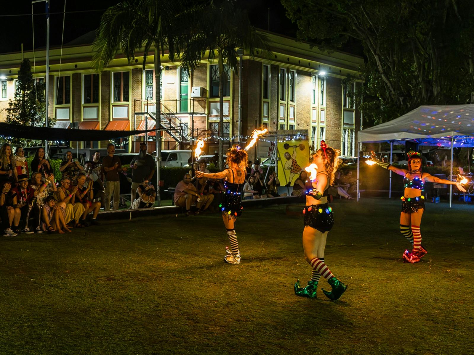 Fire performers