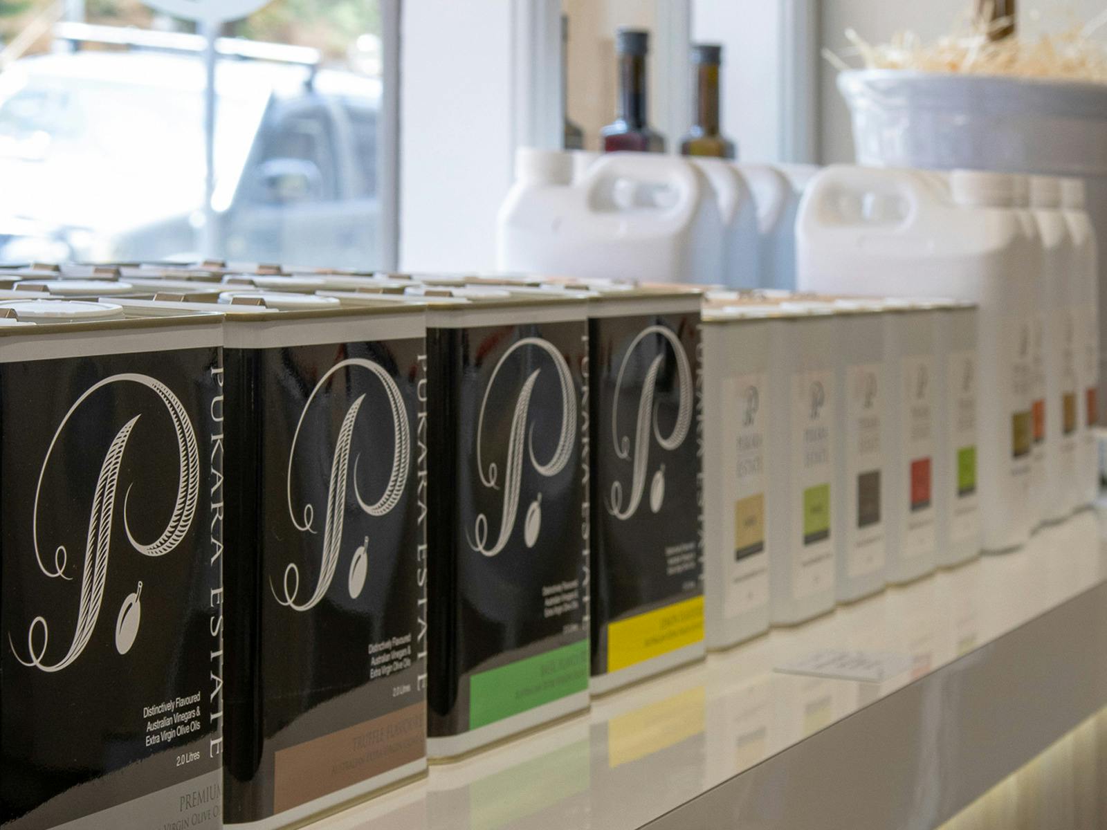 Product displayed on store shelving.